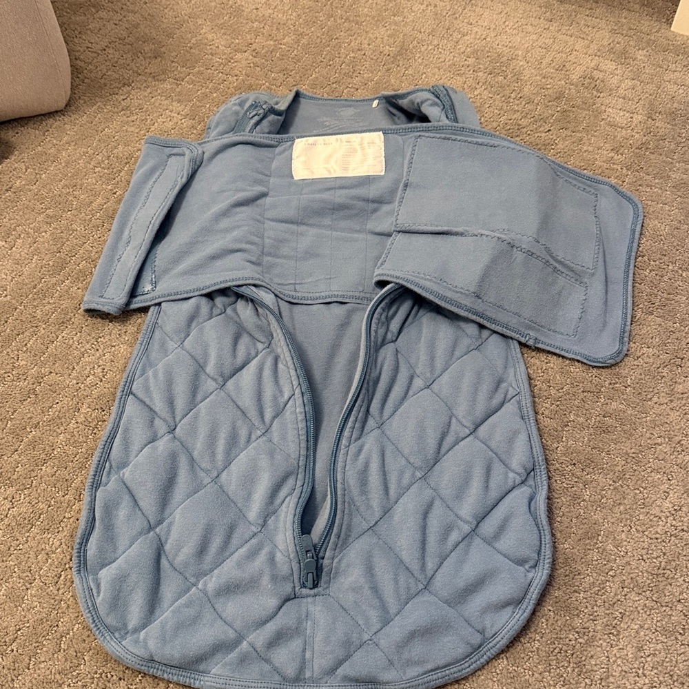 Cozy Blue Quilted Kids Sleep Sack